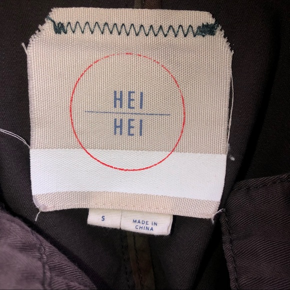 Anthropologie HEI HEI Cotton Utility Hoodie Jacket Crochet Detail Small NWOT - Picture 8 of 9